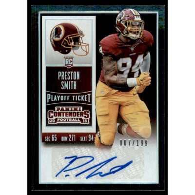 2015 Panini Contenders Playoff Ticket #163 Preston Smith AU/199