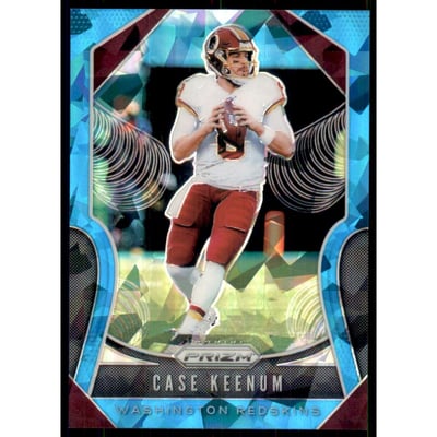 2019 Panini Prizm Prizms Blue Ice #62 Case Keenum