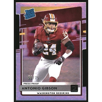 2020 Donruss Press Proof Silver Die-Cut #335 Antonio Gibson RR