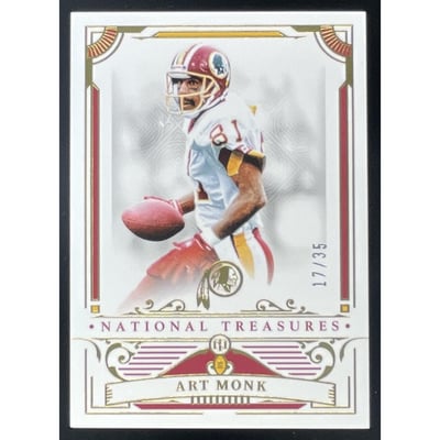 2025 Panini National Treasures Gold #100 Art Monk /35