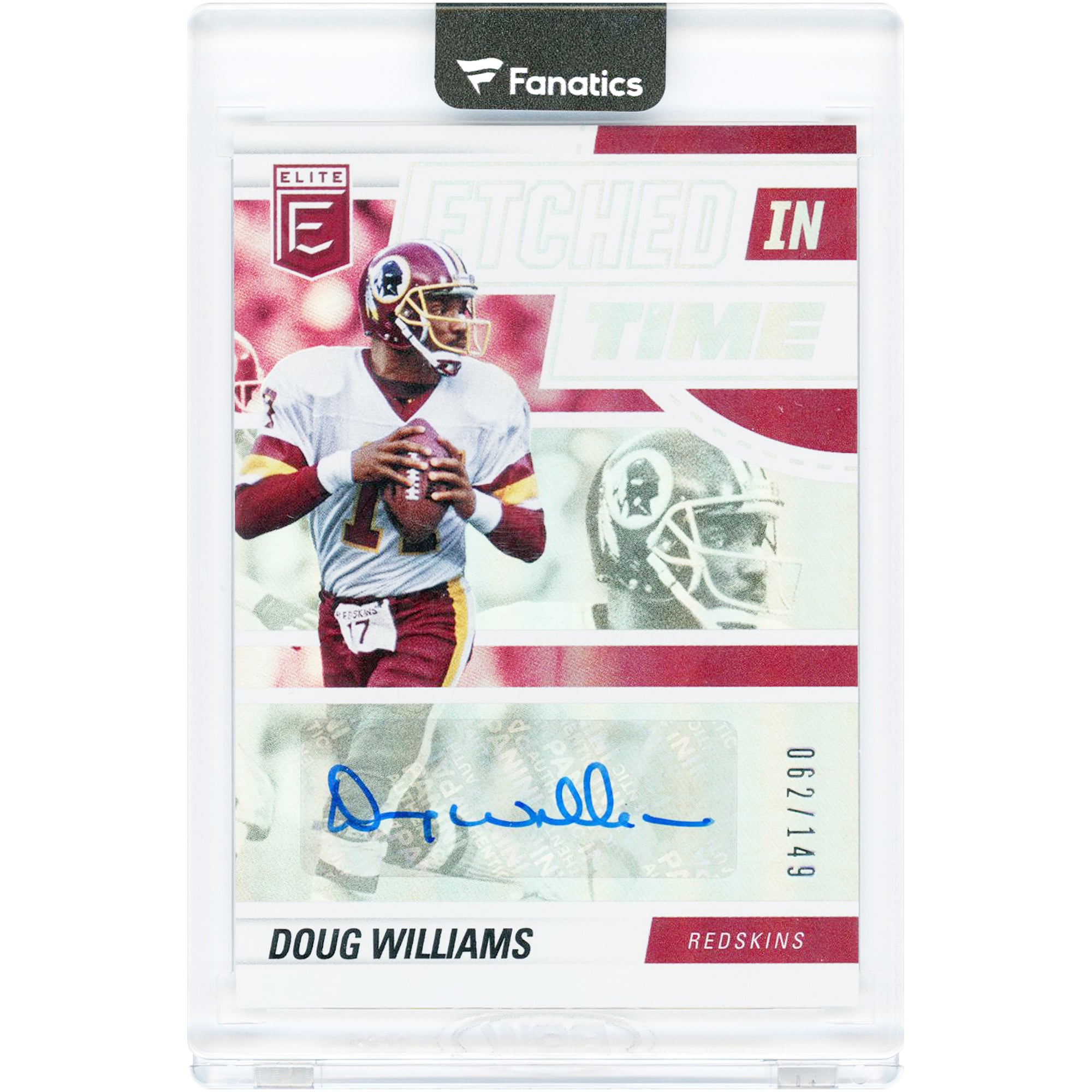 Doug Williams Washington Redskins Autographed 2022 Panini Donruss Elite Etched In Time #ET-DW #62/149 Card