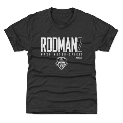 Trinity Rodman Washington Spirit 500 Level Youth Player Graphic T-Shirt - Black