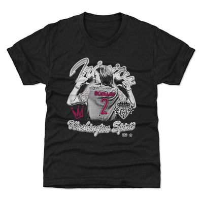 Trinity Rodman Washington Spirit 500 Level Youth Player Graphic T-Shirt - Black
