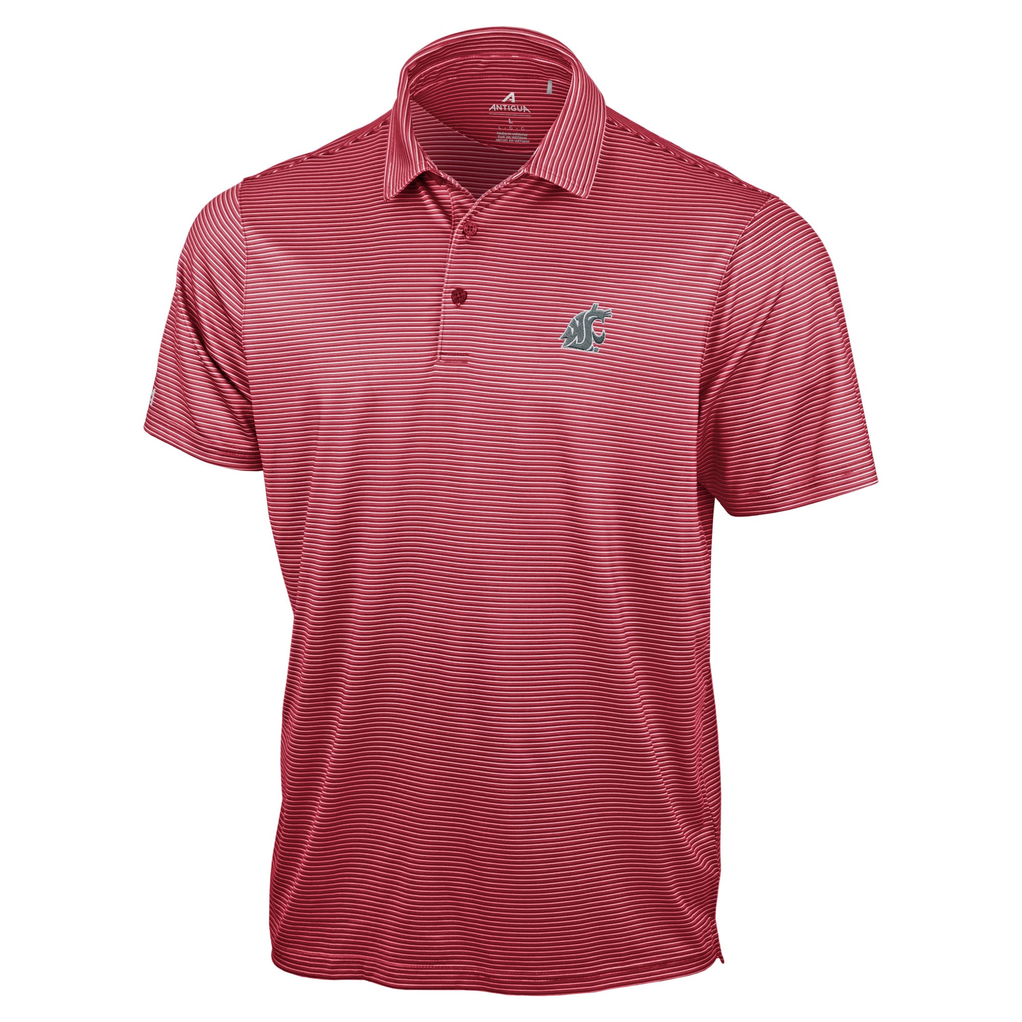 Polo de la lignée Antigua Crimson Washington State Cougars pour hommes
