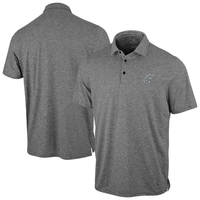 Washington State Cougars Antigua Static Polo - Heather Black