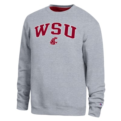  Washington State Cougars Champion Arch Sweatshirt - Heather Gray