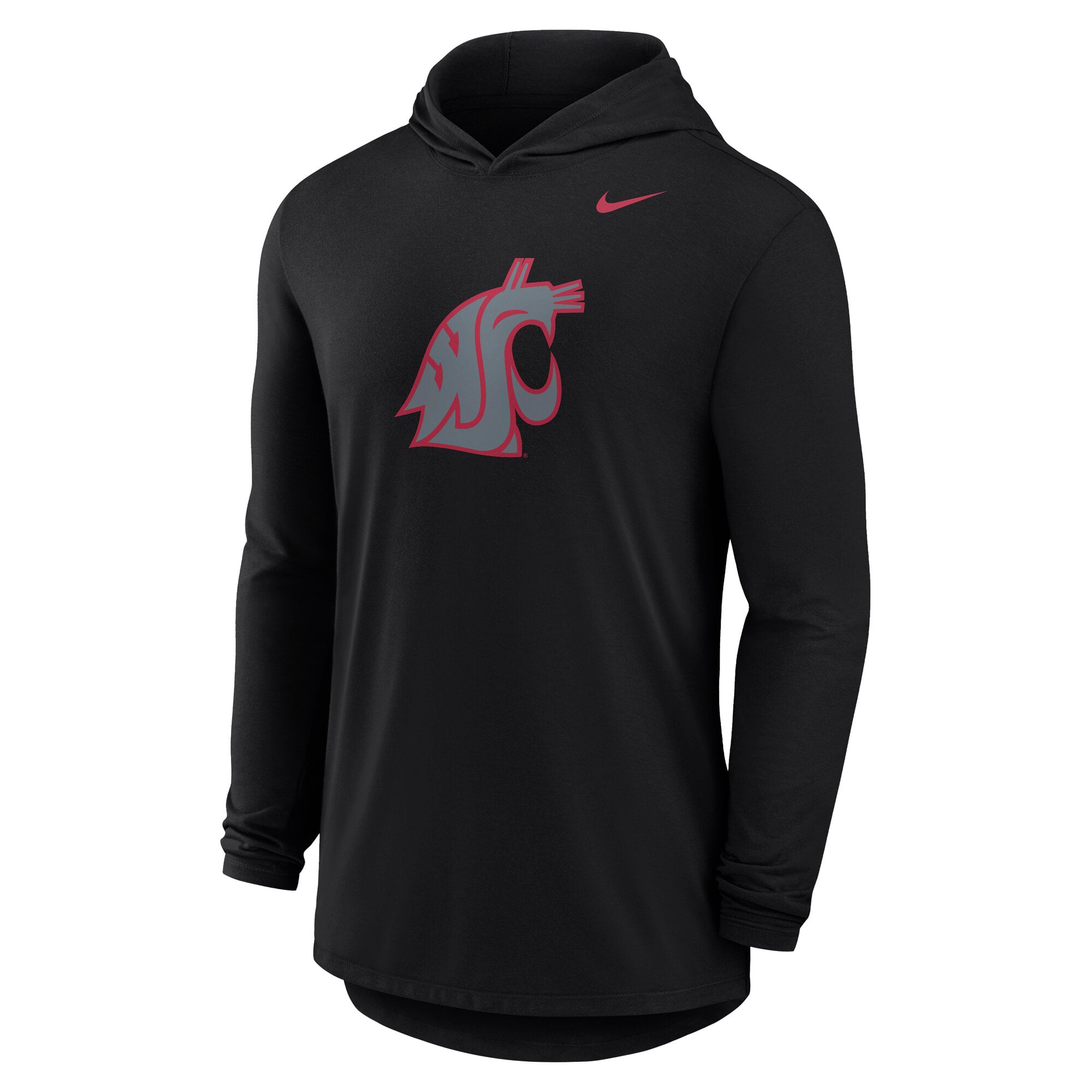 Men's Nike Black Washington State Cougars Color Pop Performance Hoodie Long Sleeve T-Shirt