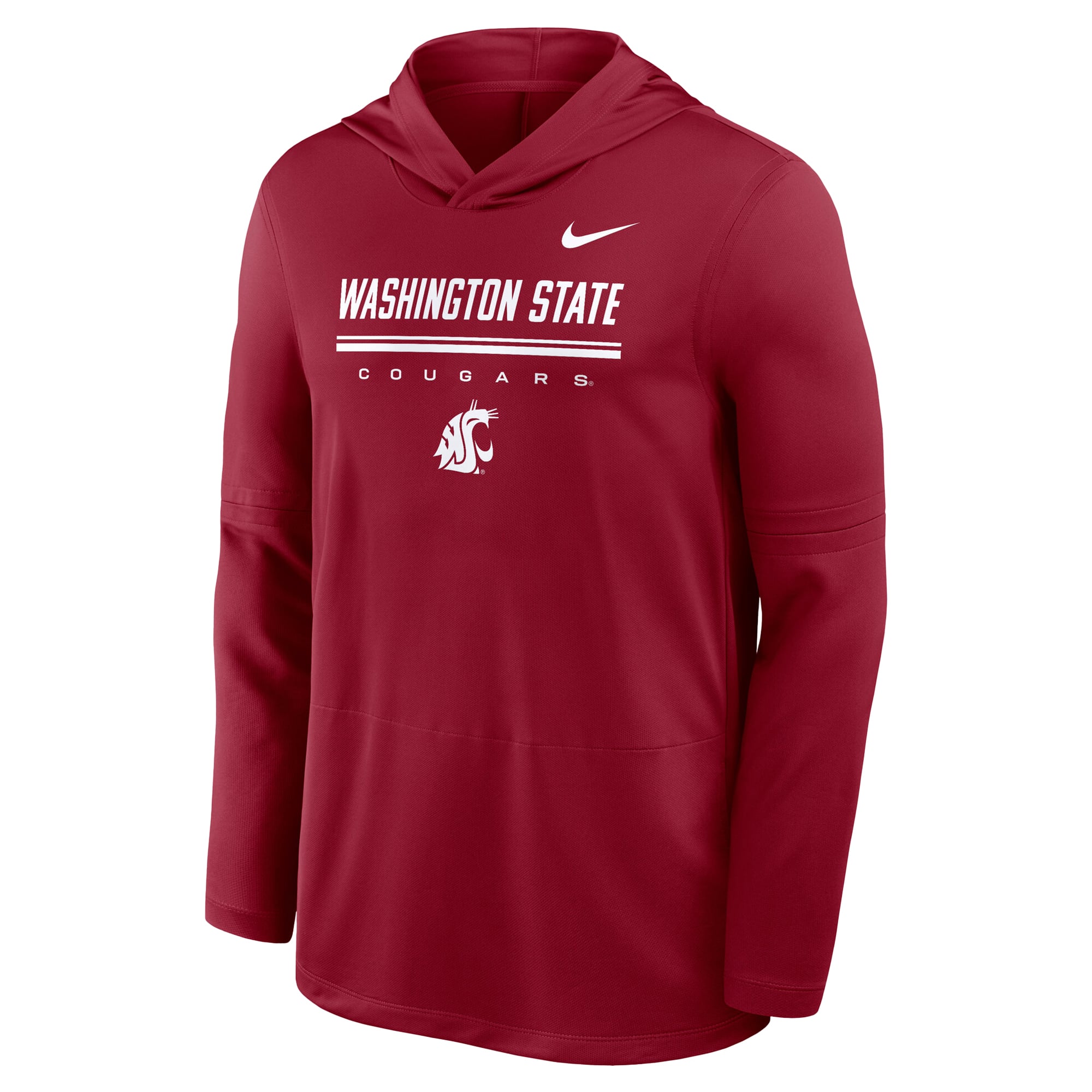Men's Nike Crimson Washington State Cougars 2026 Sideline Dri-FIT Lightweight Hooded Top
