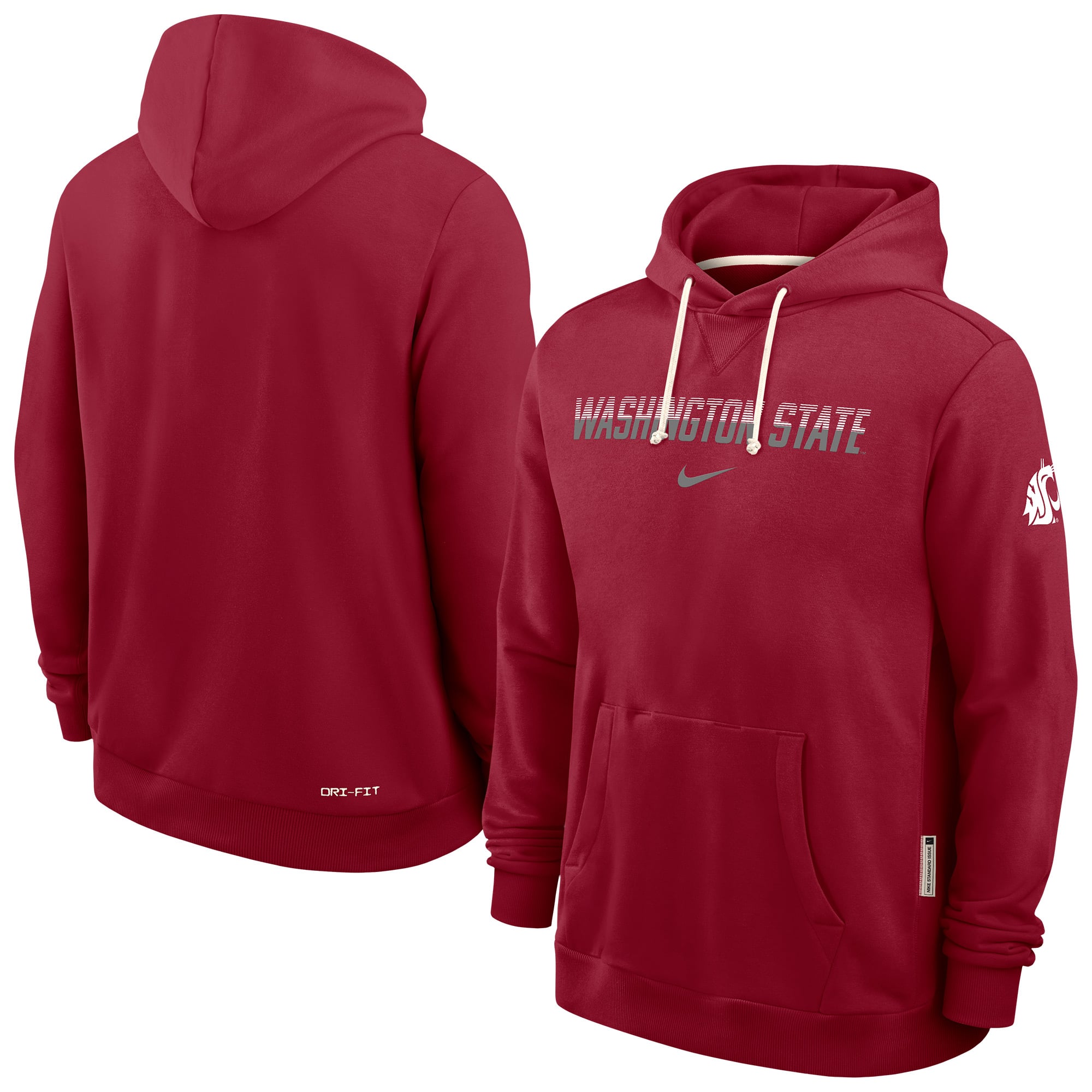 Men's Nike Crimson Washington State Cougars 2026 Sideline Standard Issue Dri-FIT Hoodie