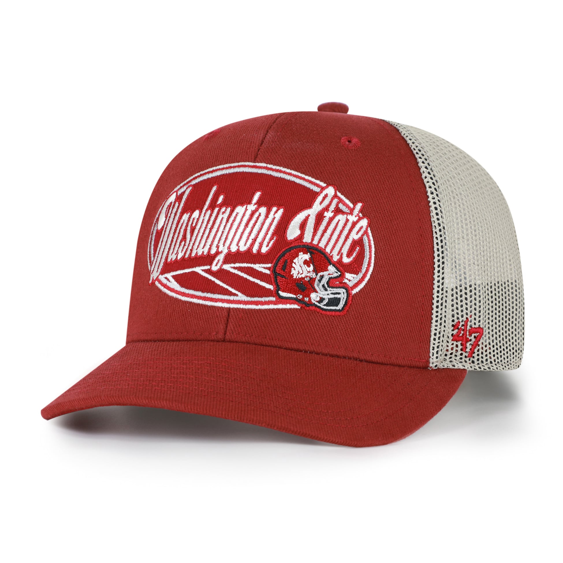 Casquette trucker unisexe ajustable '47 Crimson Washington State Cougars Enfield