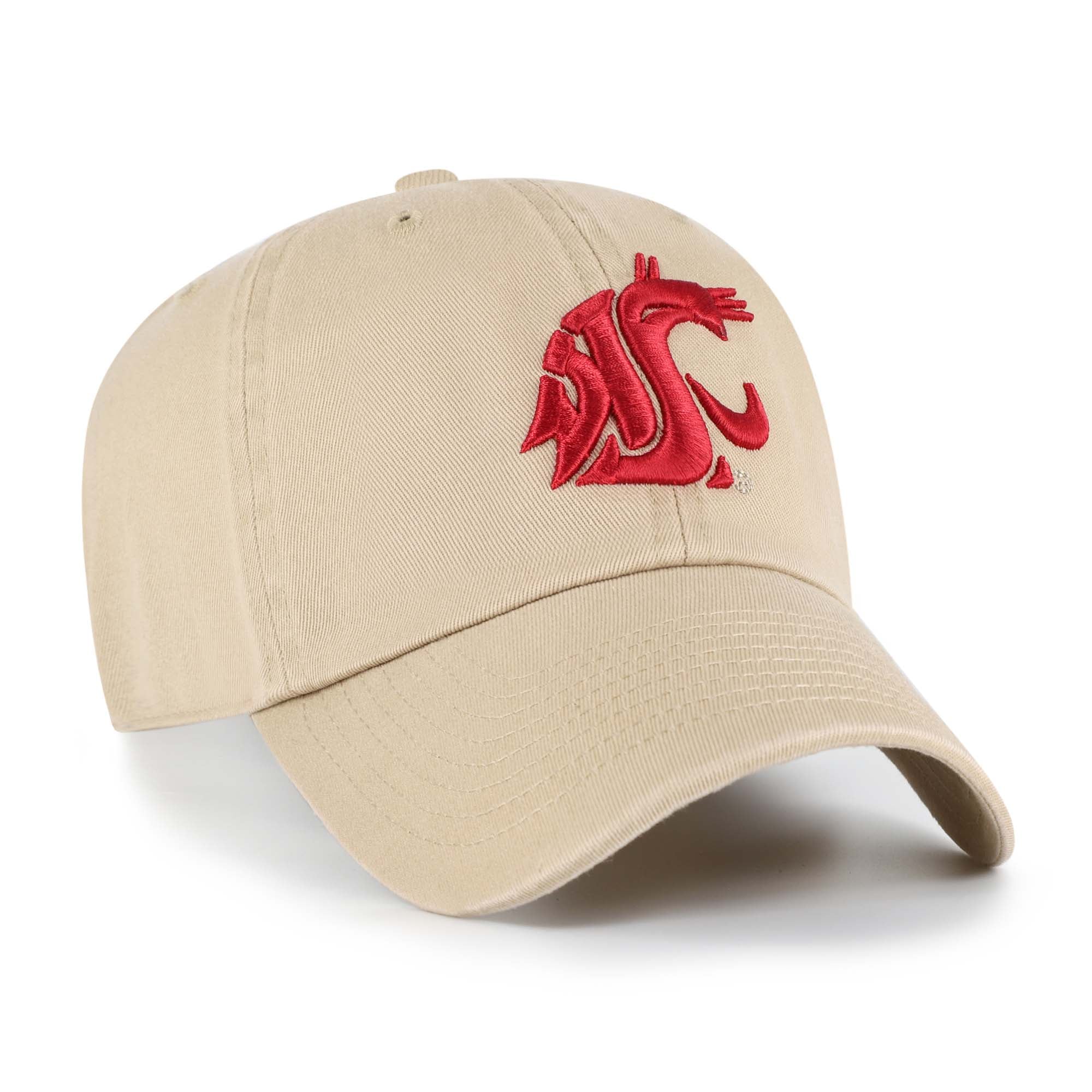 Unisex '47 Khaki Washington State Cougars Mascot Clean Up Adjustable Hat