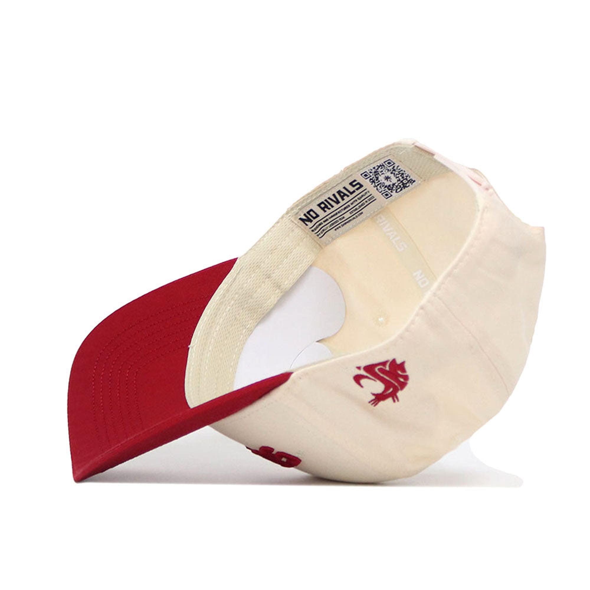 Casquette unisexe No Rivals Natural/Crimson Washington State Cougars Upside Down Classic Colors ajustable