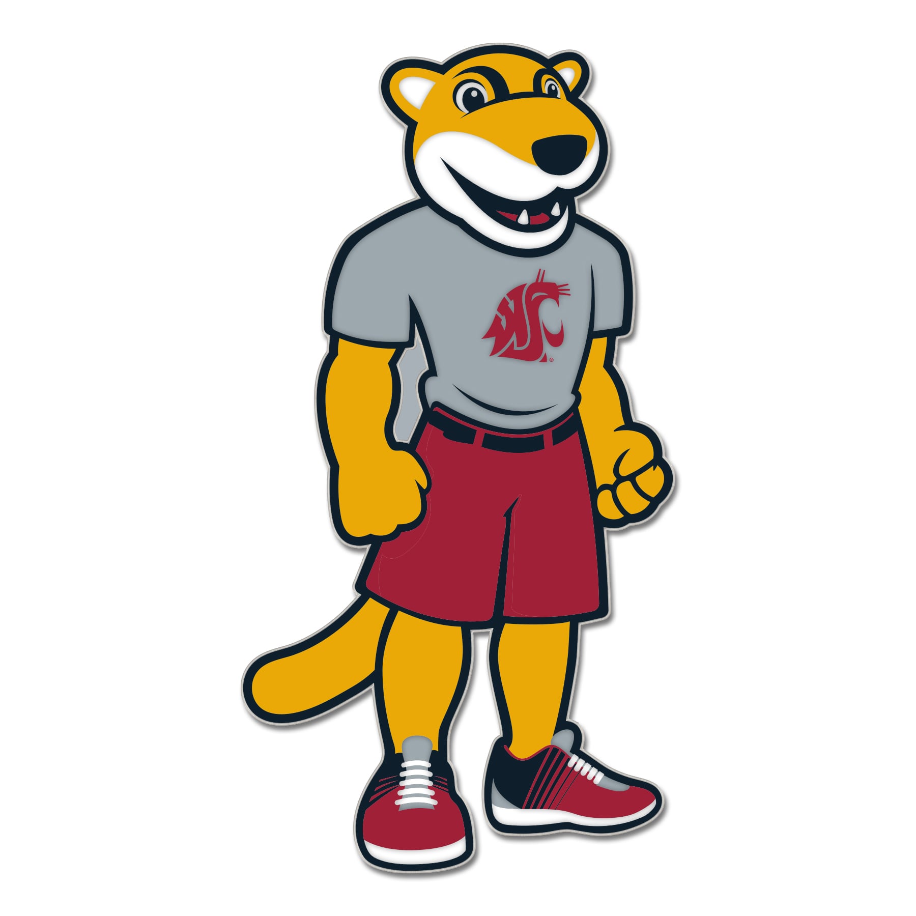 Pin de collection WinCraft représentant la mascotte des Cougars de l'État de Washington
