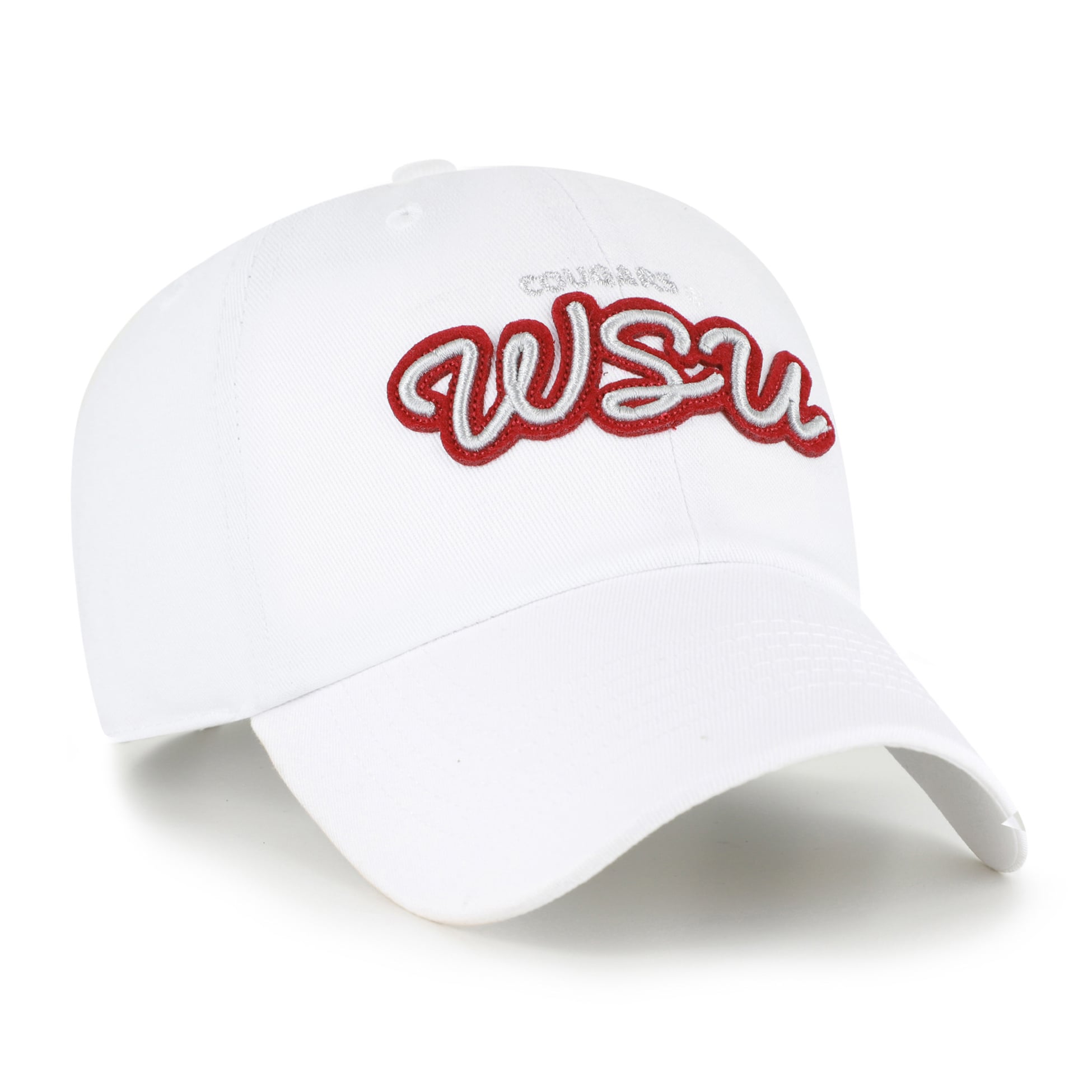 Women's '47 White Washington State Cougars Trendy Script Clean Up Adjustable Hat