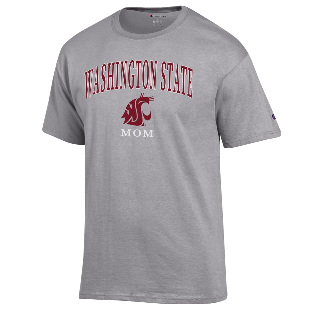 Women's Champion Gray Washington State Cougars Arch Mom Jersey T-Shirt