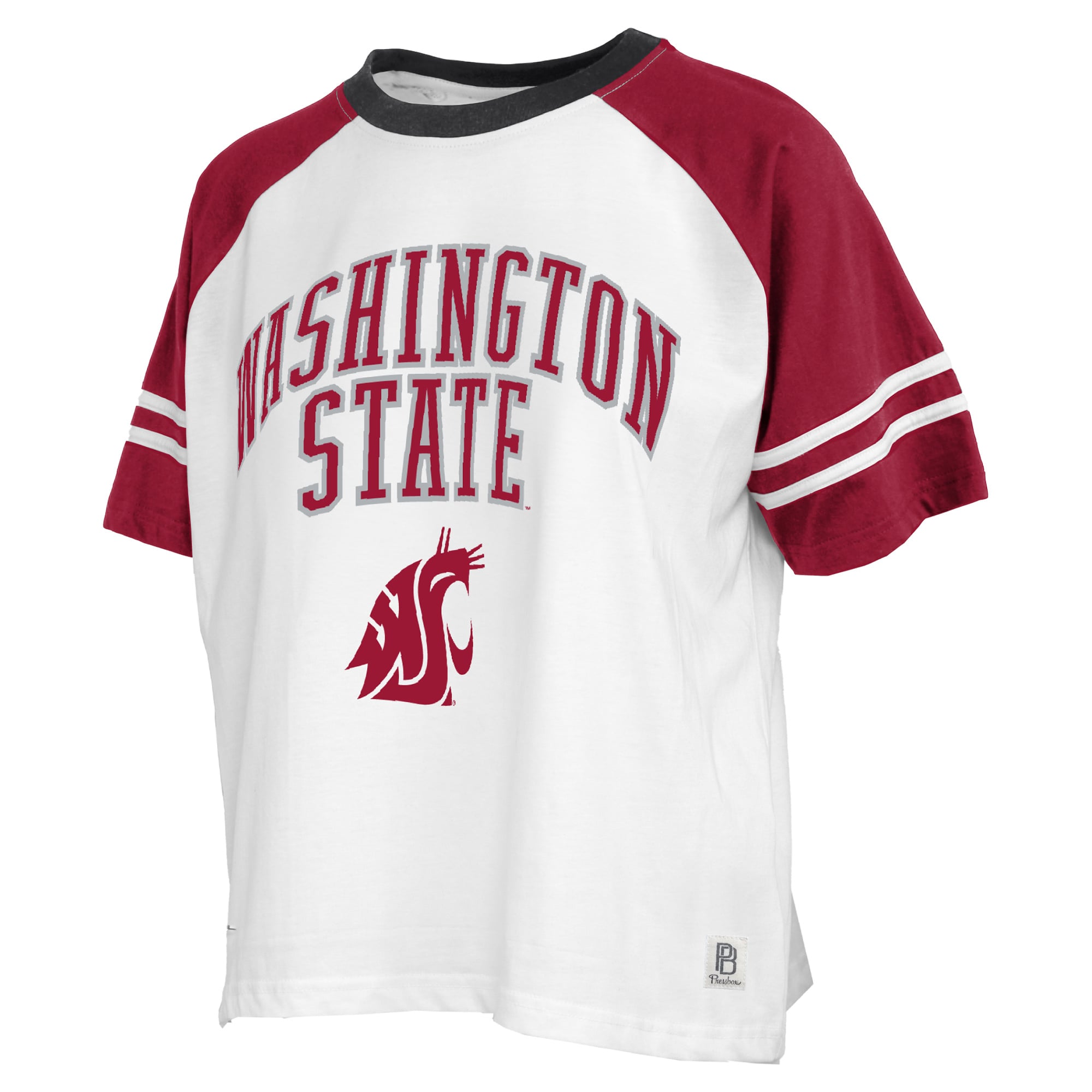 T-shirt Pressbox blanc pour femmes Washington State Cougars Sky Colorblock