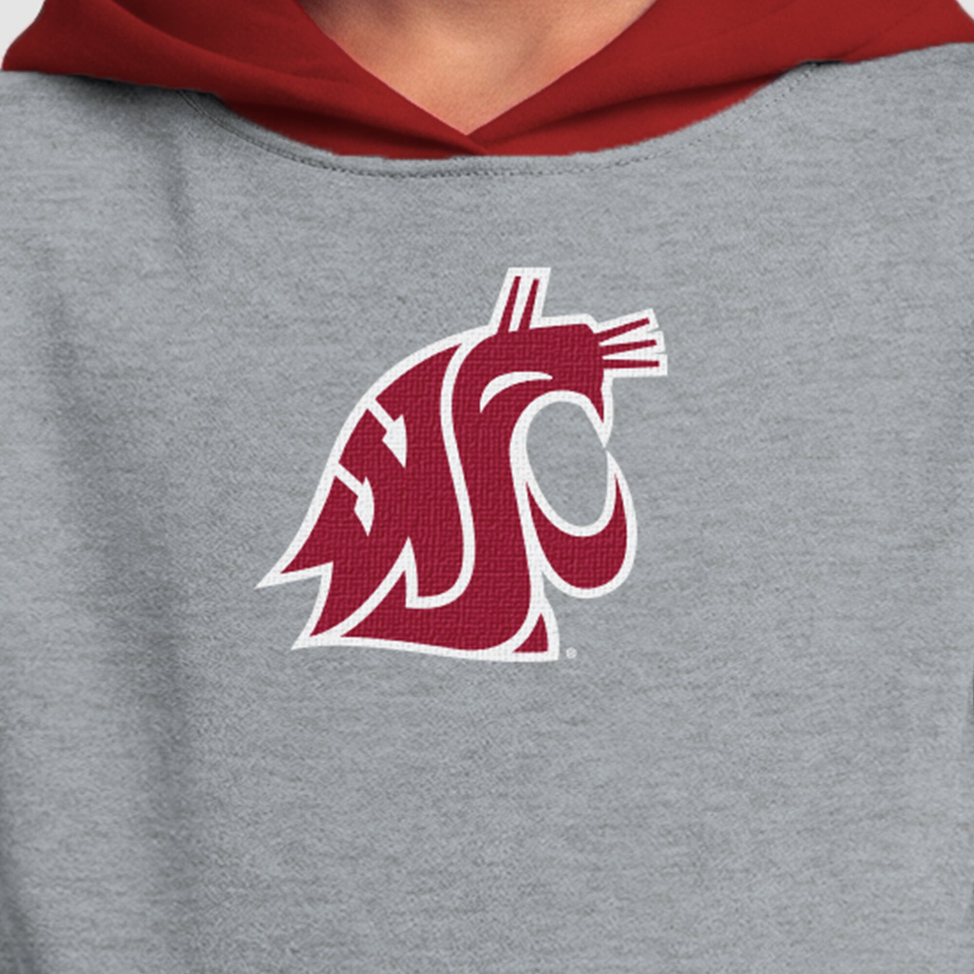 Youth Champion Heather Gray Washington State Cougars Fleece Hoodie