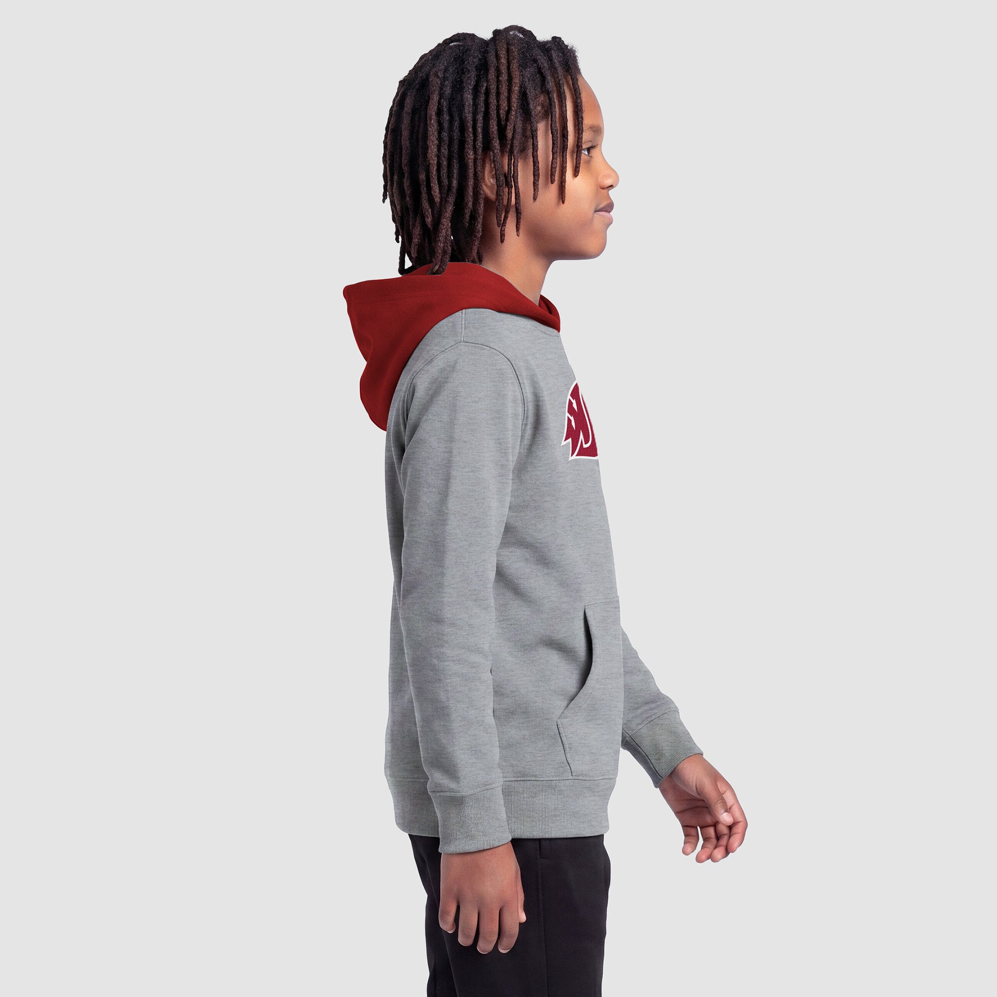 Youth Champion Heather Gray Washington State Cougars Fleece Hoodie