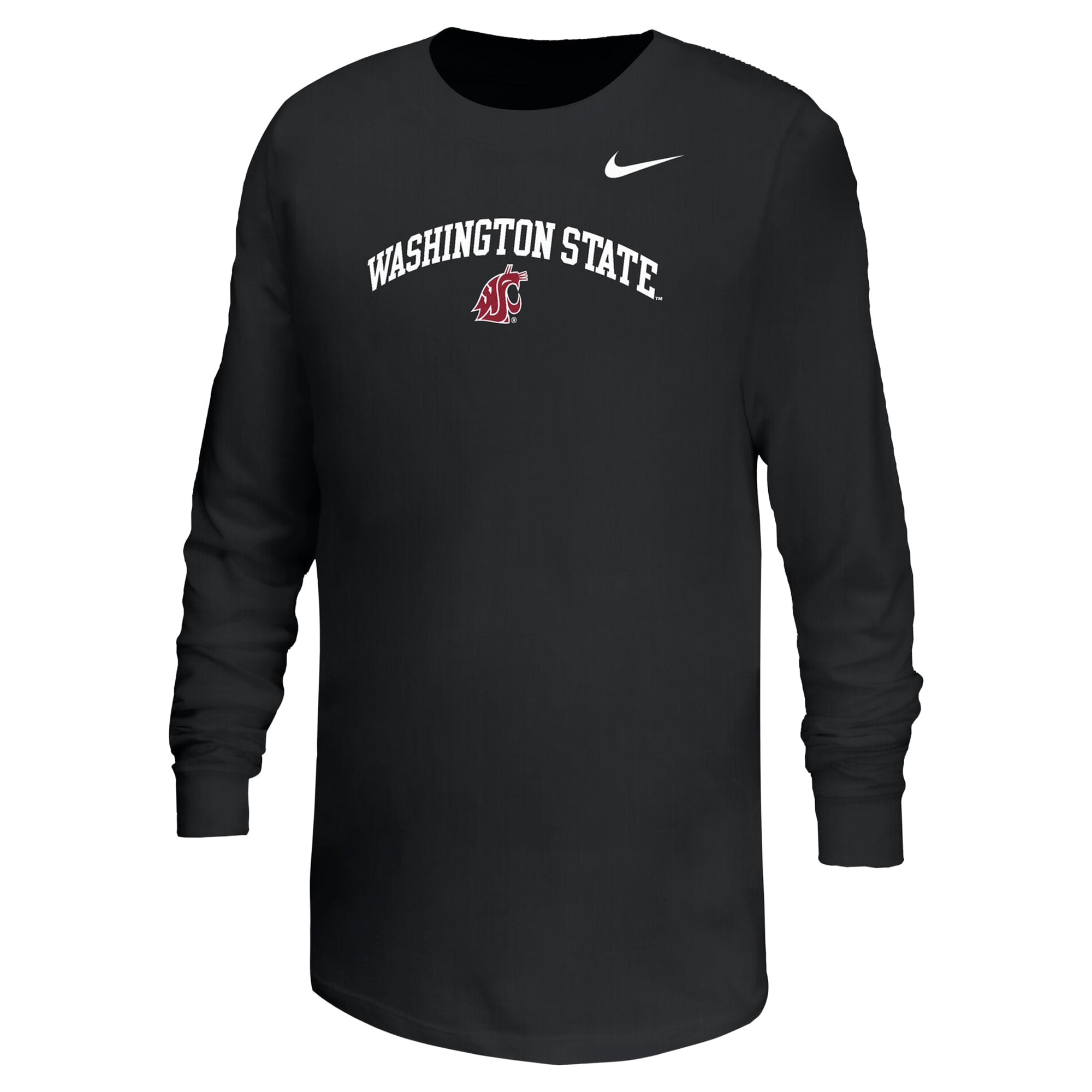 Youth Nike  Black Washington State Cougars Arched Core Long Sleeve T-Shirt
