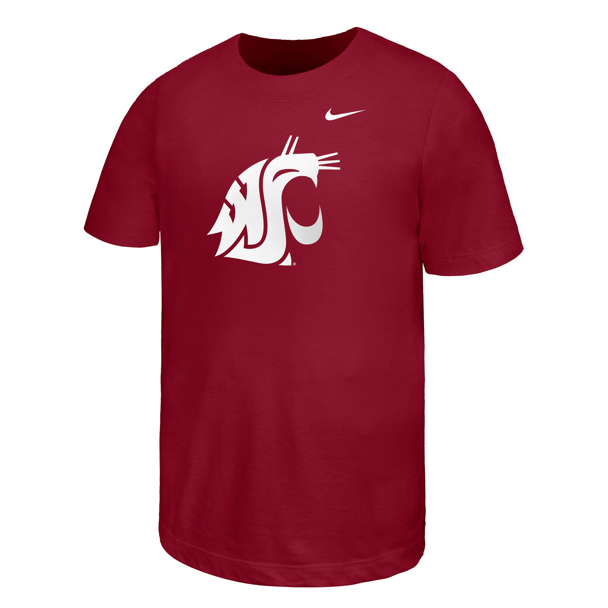 Youth Nike Crimson Washington State Cougars Logo T-Shirt
