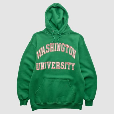 Washington Univ St Louis Bears Jansport 2000s Hooded Pullover Sweatshirt - Green - S by Fanatics Real Vintage