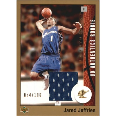 2002-03 UD Authentics Gold #122 Jared Jeffries JSY