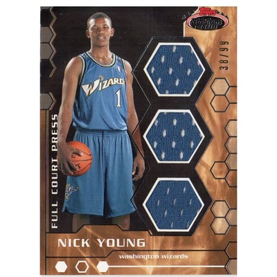 2007-08 Stadium Club Full Court Press Relics Triple #NY Nick Young