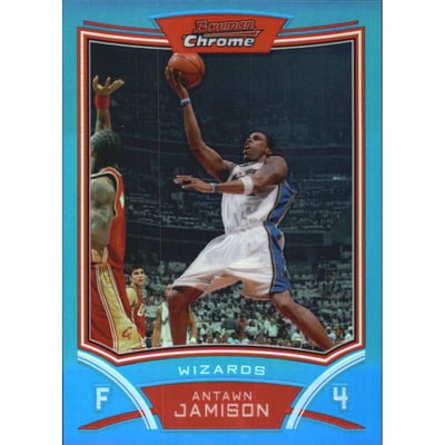 2008-09 Bowman Chrome Refractors Blue #76 Antawn Jamison