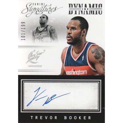 2013-14 Panini Signatures Dynamic Ink #18 Trevor Booker/199