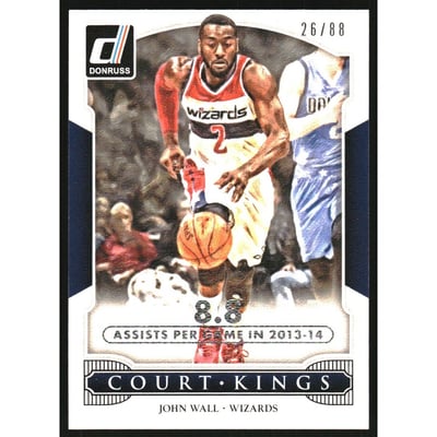 2014-15 Donruss Court Kings Stat Line Season #44 John Wall/88