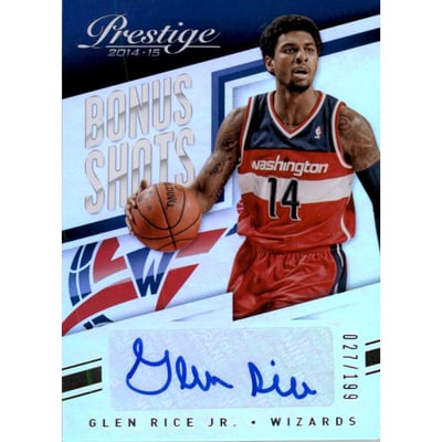 2014-15 Prestige Premium Bonus Shots Autographs #1 Glen Rice Jr./199