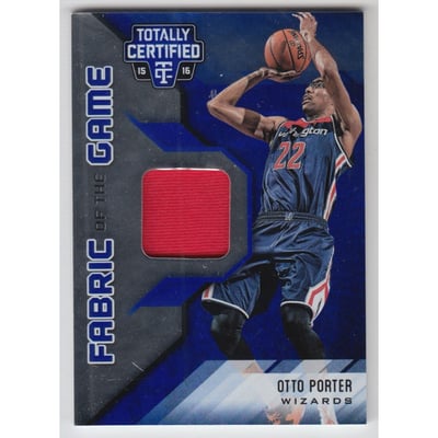 2015-16 Totally Certified Fabric of the Game Materials Blue #FGOP Otto Porter/49