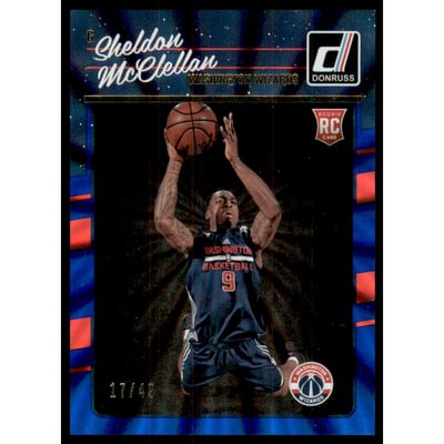 2016-17 Donruss Holo Blue Laser #199 Sheldon McClellan