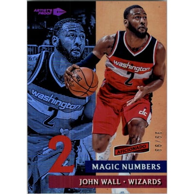 2016-17 Panini Aficionado Magic Numbers Artist's Proof Purple #1 John Wall