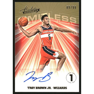 2018-19 Absolute Memorabilia Limitless Signatures #5 Troy Brown Jr./99