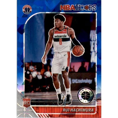 2019-20 Hoops Premium Stock Prizms Blue Cracked Ice #206 Rui Hachimura