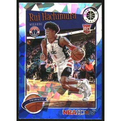 2019-20 Hoops Premium Stock Prizms Blue Cracked Ice #300 Rui Hachimura