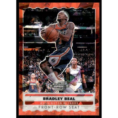 2019-20 Panini Contenders Optic Front Row Seat Red Cracked Ice #17 Bradley Beal
