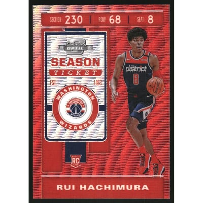 2019-20 Panini Contenders Optic T-Mall Rookies Red Wave #123 Rui Hachimura