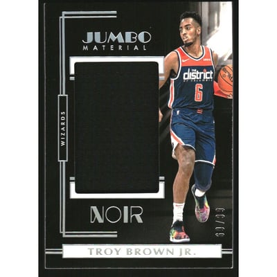 2019-20 Panini Noir Jumbo Material #55 Troy Brown Jr.