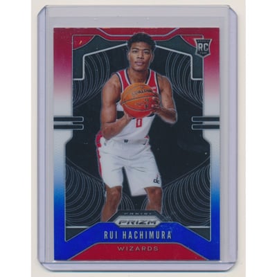 2019-20 Panini Prizm Prizms Red White and Blue #255 Rui Hachimura
