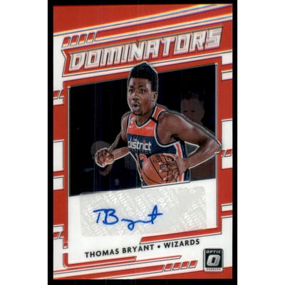 2020-21 Donruss Optic Dominators Signatures #22 Thomas Bryant/99