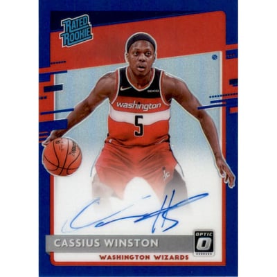 2020-21 Donruss Optic Rated Rookies Signatures Blue #198 Cassius Winston