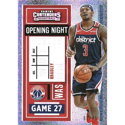 2020-21 Panini Contenders Opening Night Ticket #18 Bradley Beal