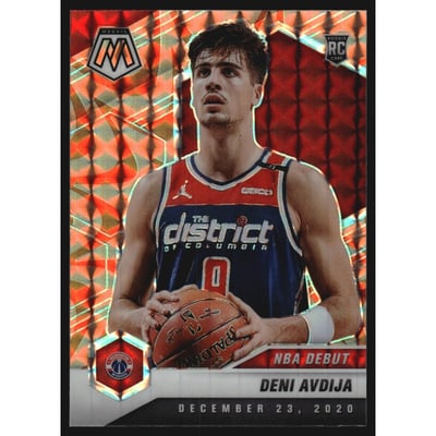 2020-21 Panini Mosaic Mosaic Reactive Orange #272 Deni Avdija