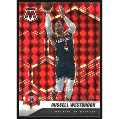 2020-21 Panini Mosaic Mosaic Reactive Red #39 Russell Westbrook
