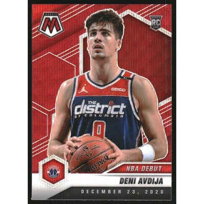 2020-21 Panini Mosaic Mosaic Red Wave #272 Deni Avdija