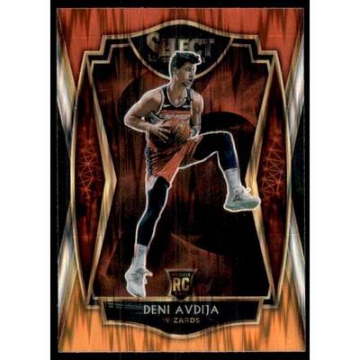 2020-21 Select Prizms Red White Orange Flash #180 Deni Avdija
