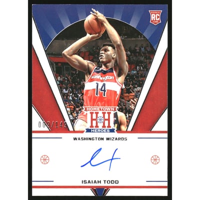 2021-22 Panini Chronicles Hometown Heroes Rookie Autographs #38 Isaiah Todd/149