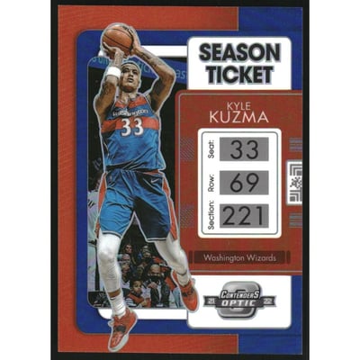 2021-22 Panini Contenders Optic Blue #70 Kyle Kuzma